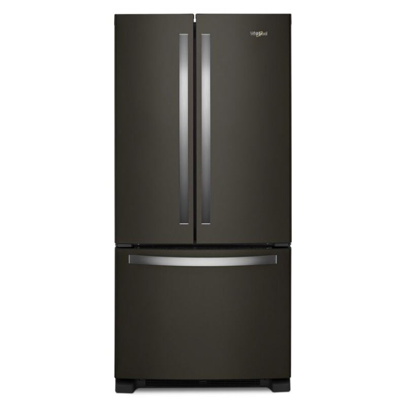 Whirlpool 33-inch Wide French Door Refrigerator - 22 cu. ft. Black Stainless WRF532SMHV Picture 1