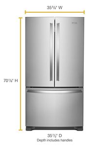 36-inch Wide French Door Refrigerator with Crisper Drawer - 25 cu. ft. WRF535SMHB