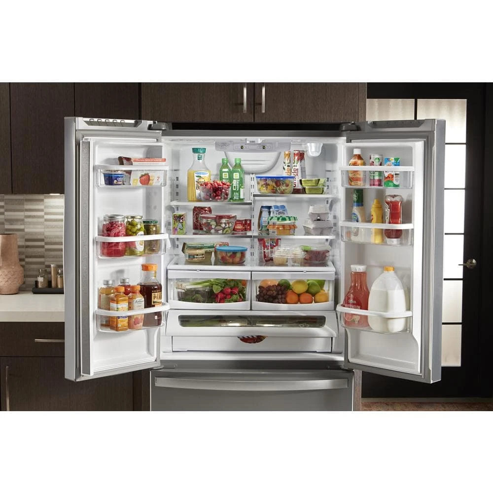 36-inch Wide French Door Refrigerator with Water Dispenser - 25 cu. ft. WRF535SWHB