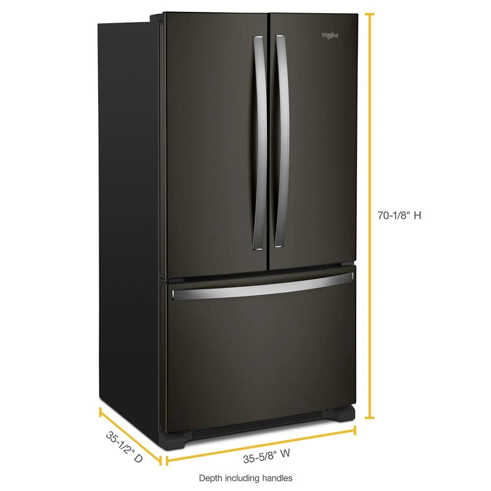 36-inch Wide French Door Refrigerator with Water Dispenser - 25 cu. ft. WRF535SWHV
