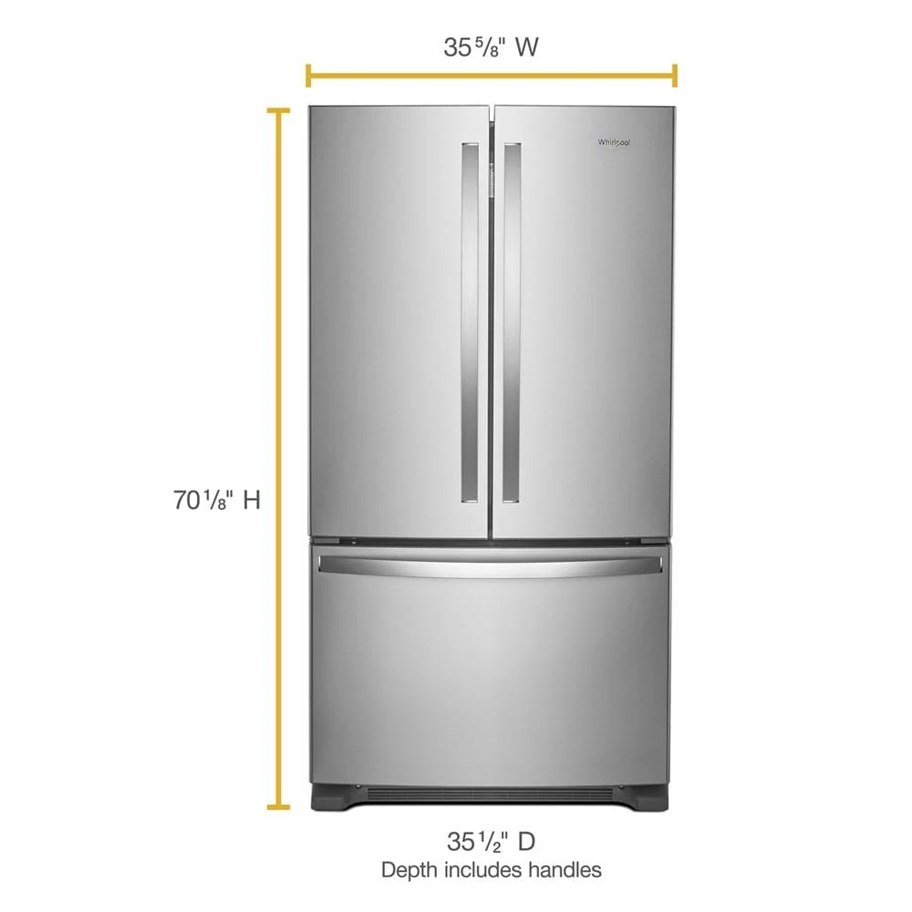 36-inch Wide French Door Refrigerator with Water Dispenser - 25 cu. ft. WRF535SWHZ