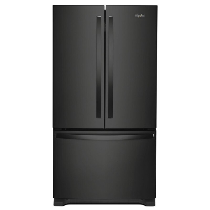 Whirlpool 36-inch Wide Counter Depth French Door Refrigerator - 20 cu. ft. Black WRF540CWHB Picture 1