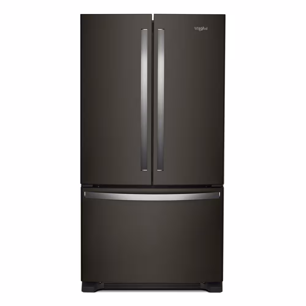 Whirlpool 36-inch Wide Counter Depth French Door Refrigerator - 20 cu. ft. Black Stainless WRF540CWHV Picture 1