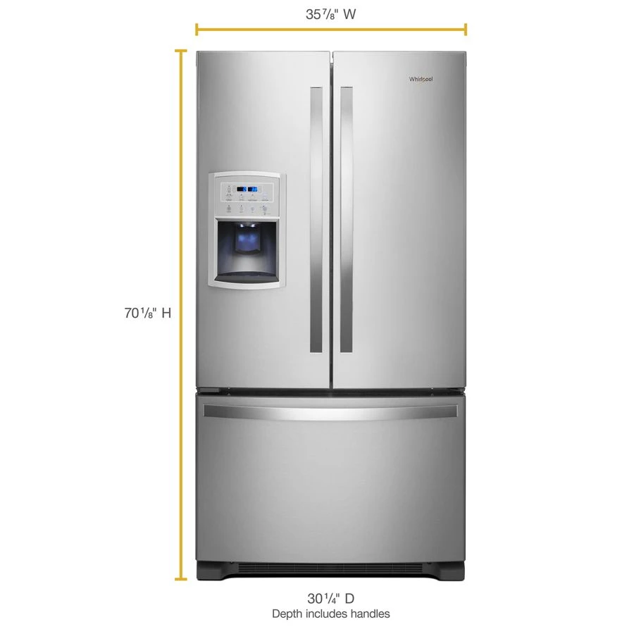 36-inch Wide Counter Depth French Door Refrigerator - 20 cu. ft. WRF550CDHZ