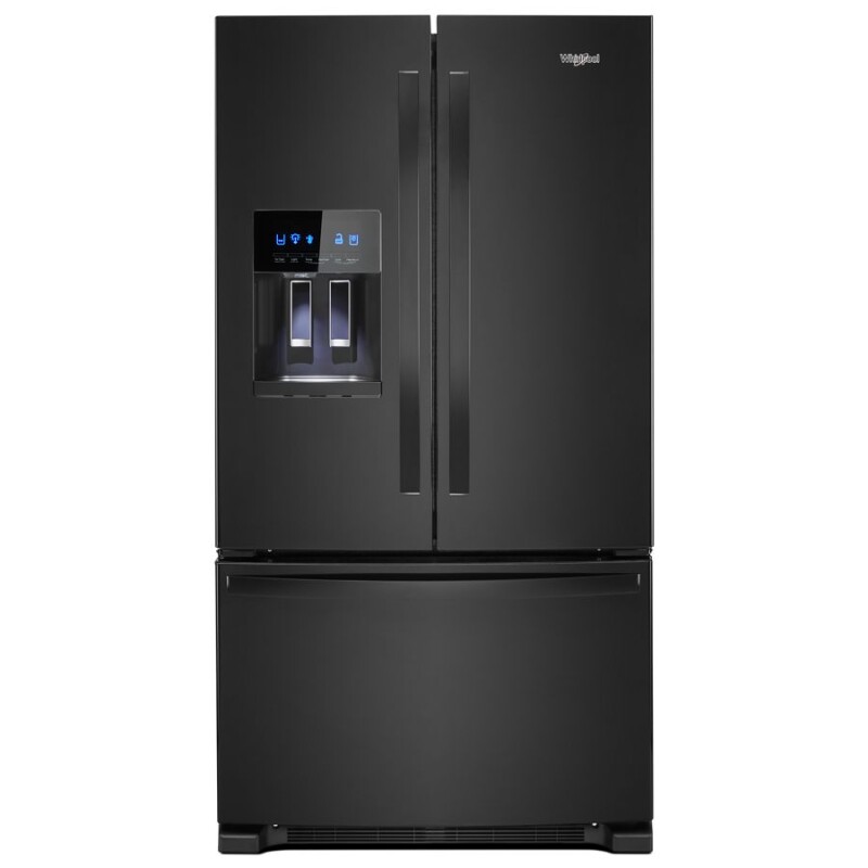 Whirlpool 36-inch Wide French Door Refrigerator - 25 cu. ft. Black WRF555SDHB Picture 1