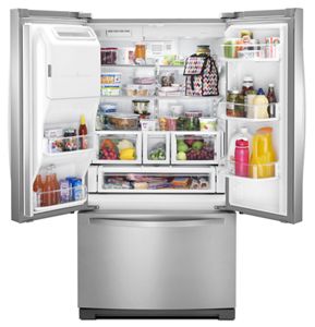 36-inch Wide French Door Bottom Freezer Refrigerator with StoreRight System - 27 cu. ft. WRF757SDEM