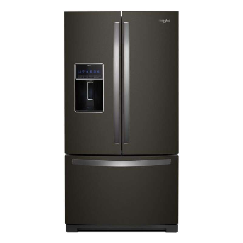 Whirlpool 36-inch Wide French Door Refrigerator - 27 cu. ft. Black Stainless WRF757SDHV Picture 1