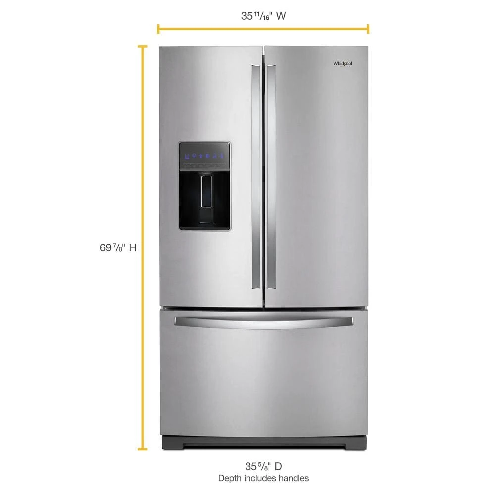 36-inch Wide French Door Refrigerator - 27 cu. ft. WRF757SDHZ