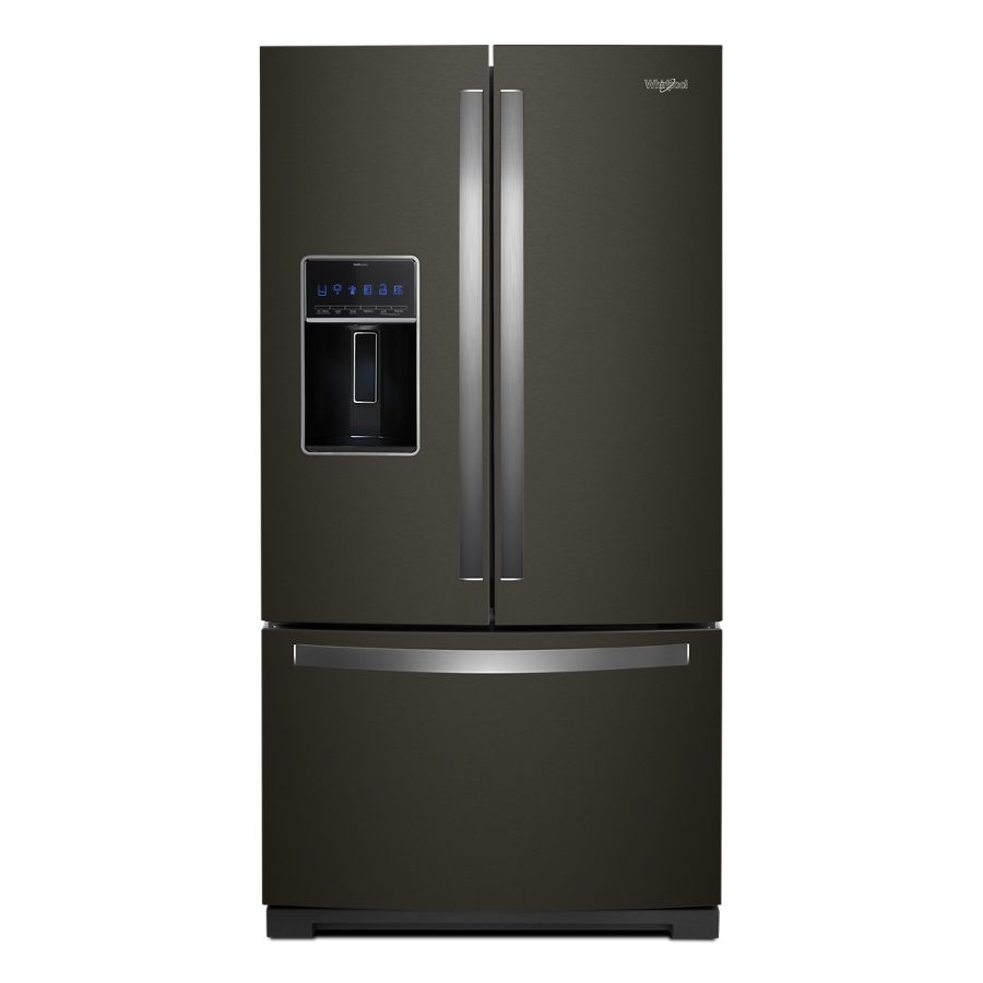 Whirlpool 36-inch Wide French Door Refrigerator - 27 cu. ft. Black Stainless WRF767SDHV Picture 1