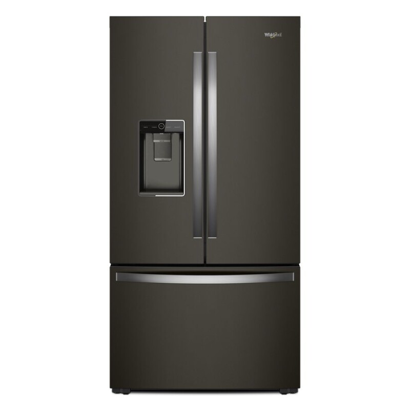 Whirlpool 36-inch Wide Counter Depth French Door Refrigerator - 24 cu. ft. Fingerprint Resistant Black Stainless WRF954CIHV Picture 1