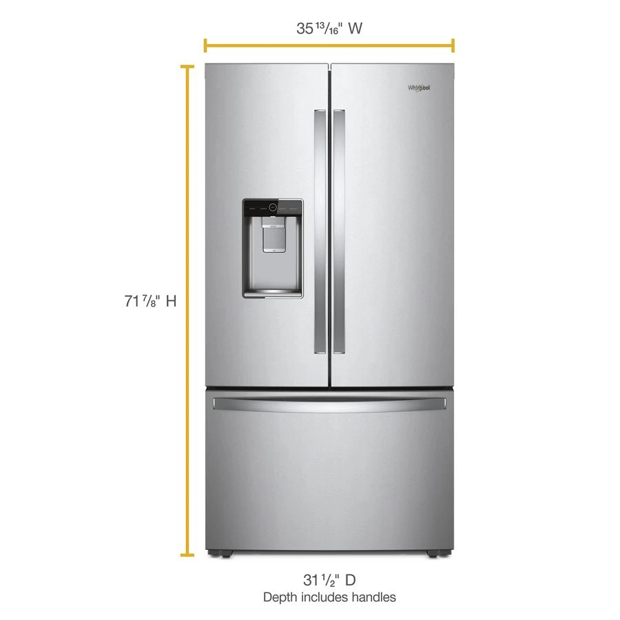 36-inch Wide Counter Depth French Door Refrigerator - 24 cu. ft. WRF954CIHZ