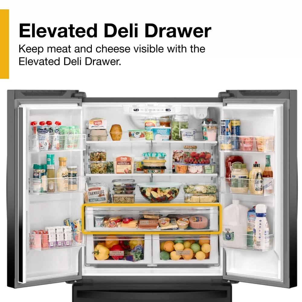 36-Inch Wide Counter-Depth French Door Bottom Mount Refrigerator - 20 cu. ft. WRFC2036RB