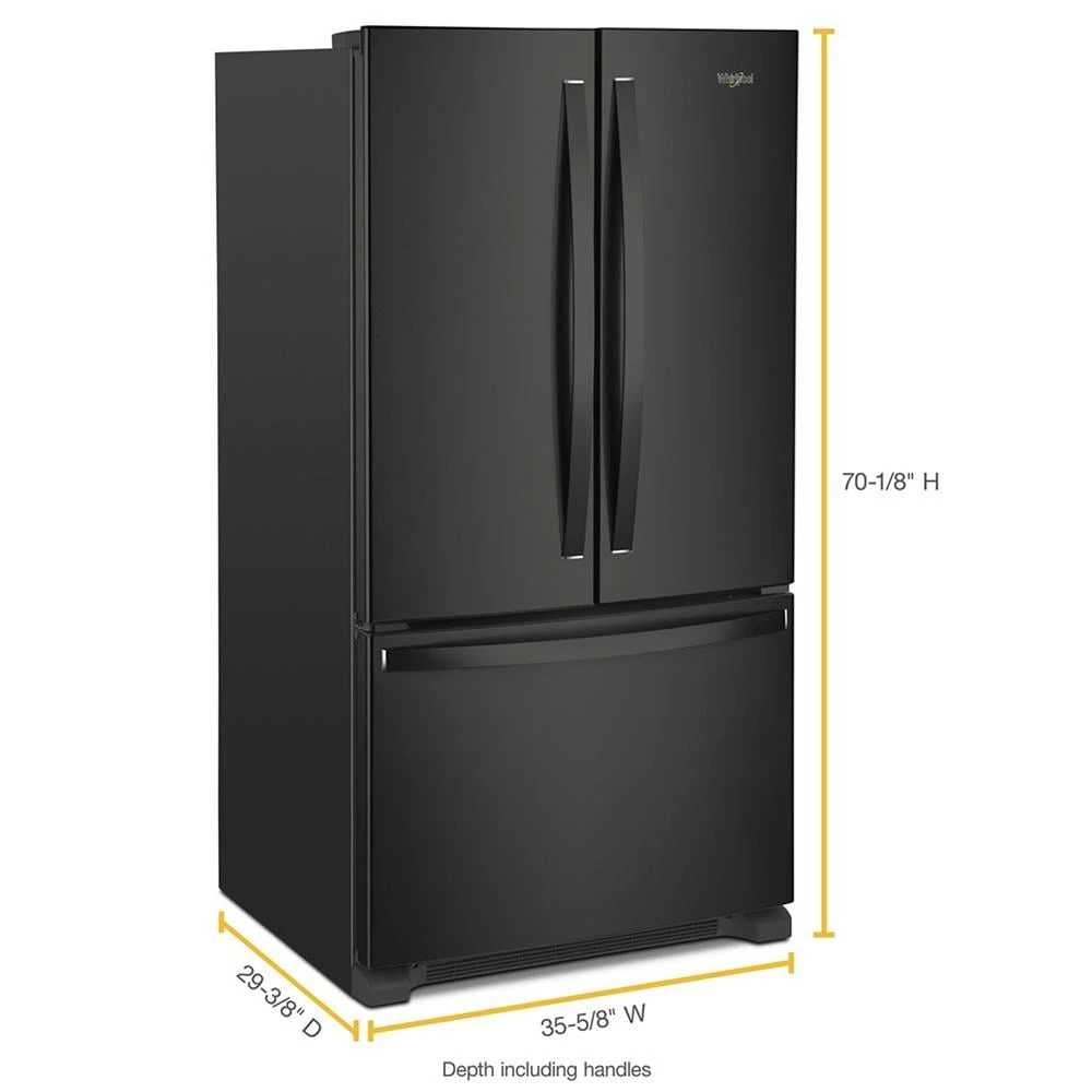 36-Inch Wide Counter-Depth French Door Bottom Mount Refrigerator - 20 cu. ft. WRFC2036RB