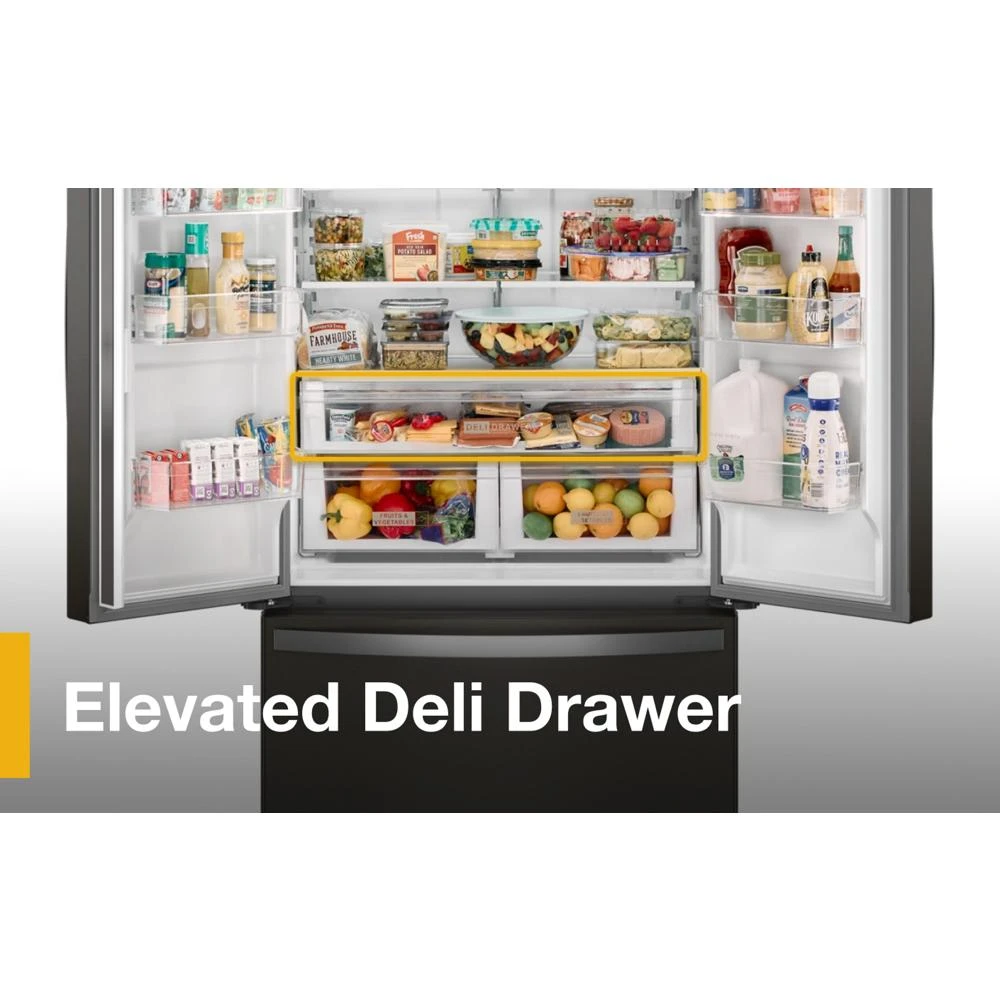 36-Inch Wide Counter-Depth French Door Bottom Mount Refrigerator - 20 cu. ft. WRFC2036RV