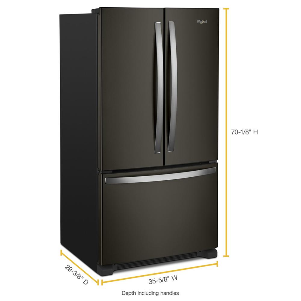 36-Inch Wide Counter-Depth French Door Bottom Mount Refrigerator - 20 cu. ft. WRFC2036RV