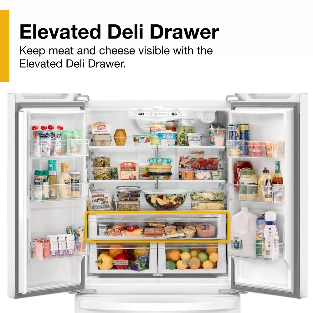 36-Inch Wide Counter-Depth French Door Bottom Mount Refrigerator - 20 cu. ft. WRFC2036RW