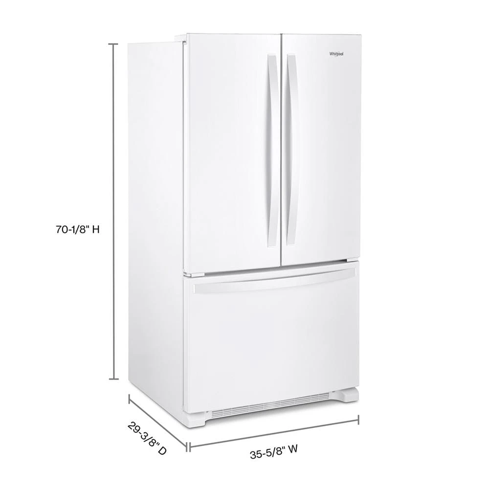 36-Inch Wide Counter-Depth French Door Bottom Mount Refrigerator - 20 cu. ft. WRFC2036RW