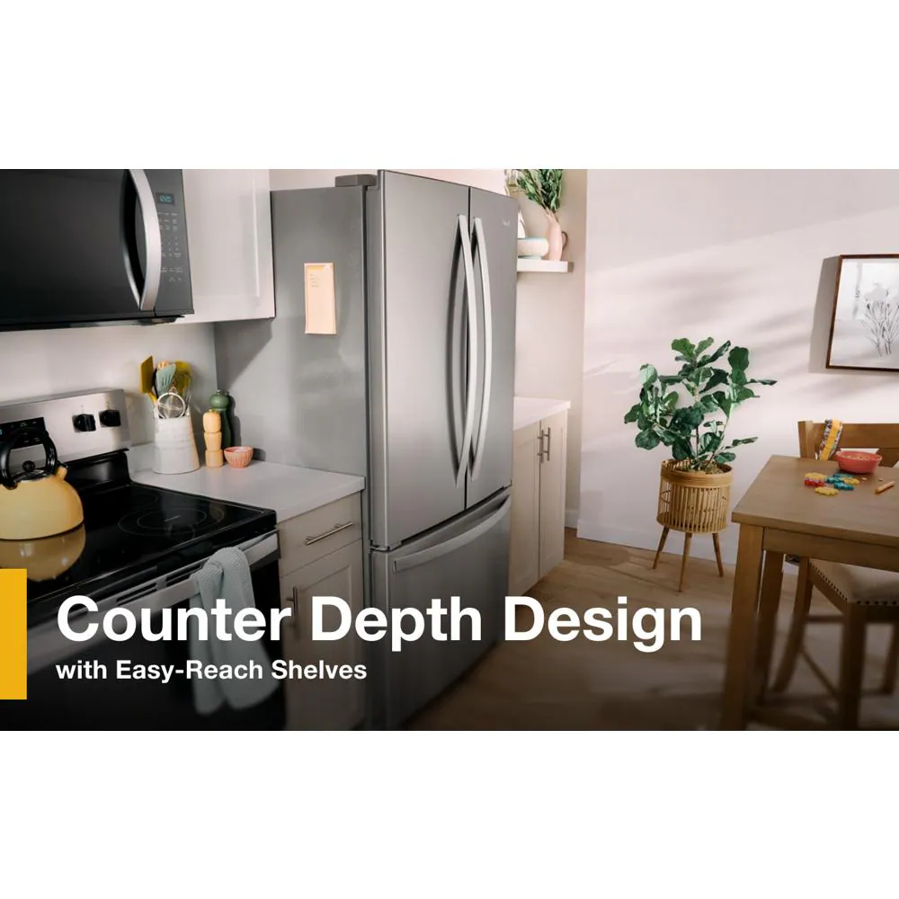 36-Inch Wide Counter-Depth French Door Bottom Mount Refrigerator - 20 cu. ft. WRFC2036RZ