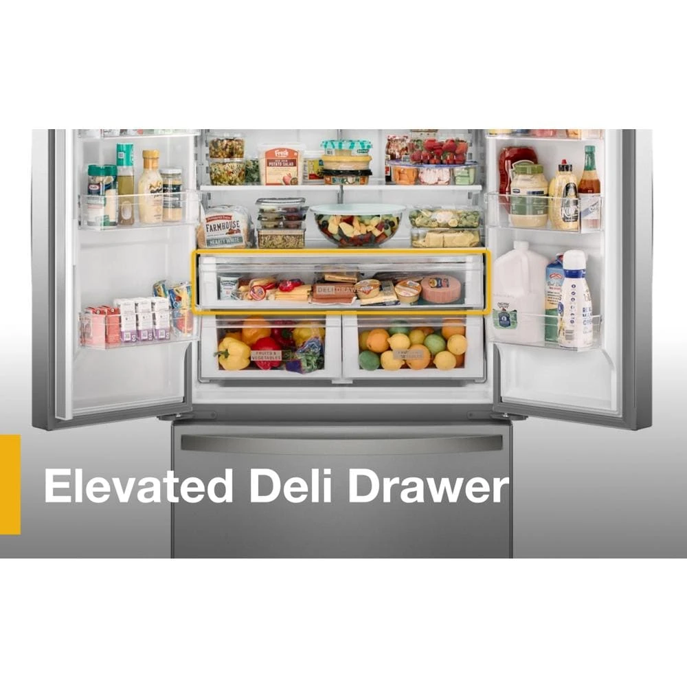 36-Inch Wide Counter-Depth French Door Bottom Mount Refrigerator - 20 cu. ft. WRFC2036RZ
