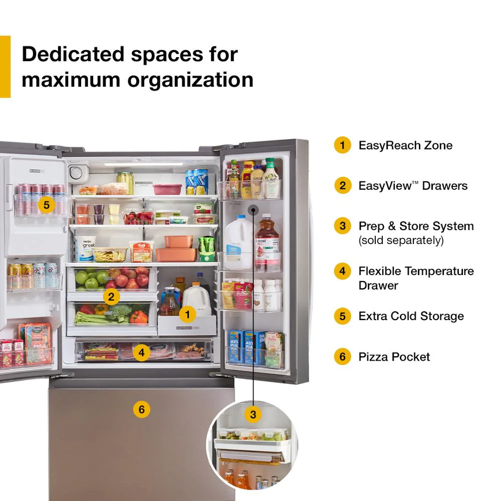 36-inch Wide French Door Refrigerator with In-Door Water & Ice - 23 cu. ft. WRFC5036RZ