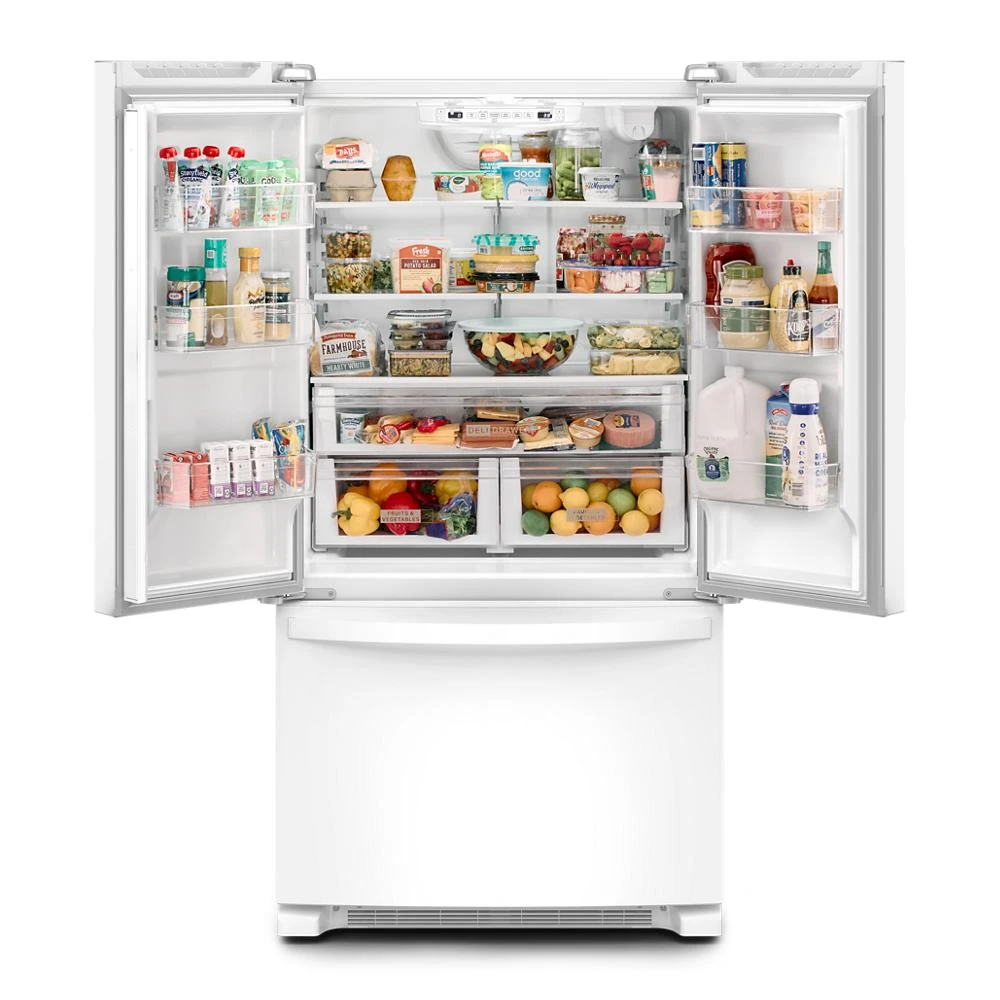 36-Inch Wide Full-Depth French Door Bottom Mount Refrigerator - 25 cu. ft. WRFF3036RW