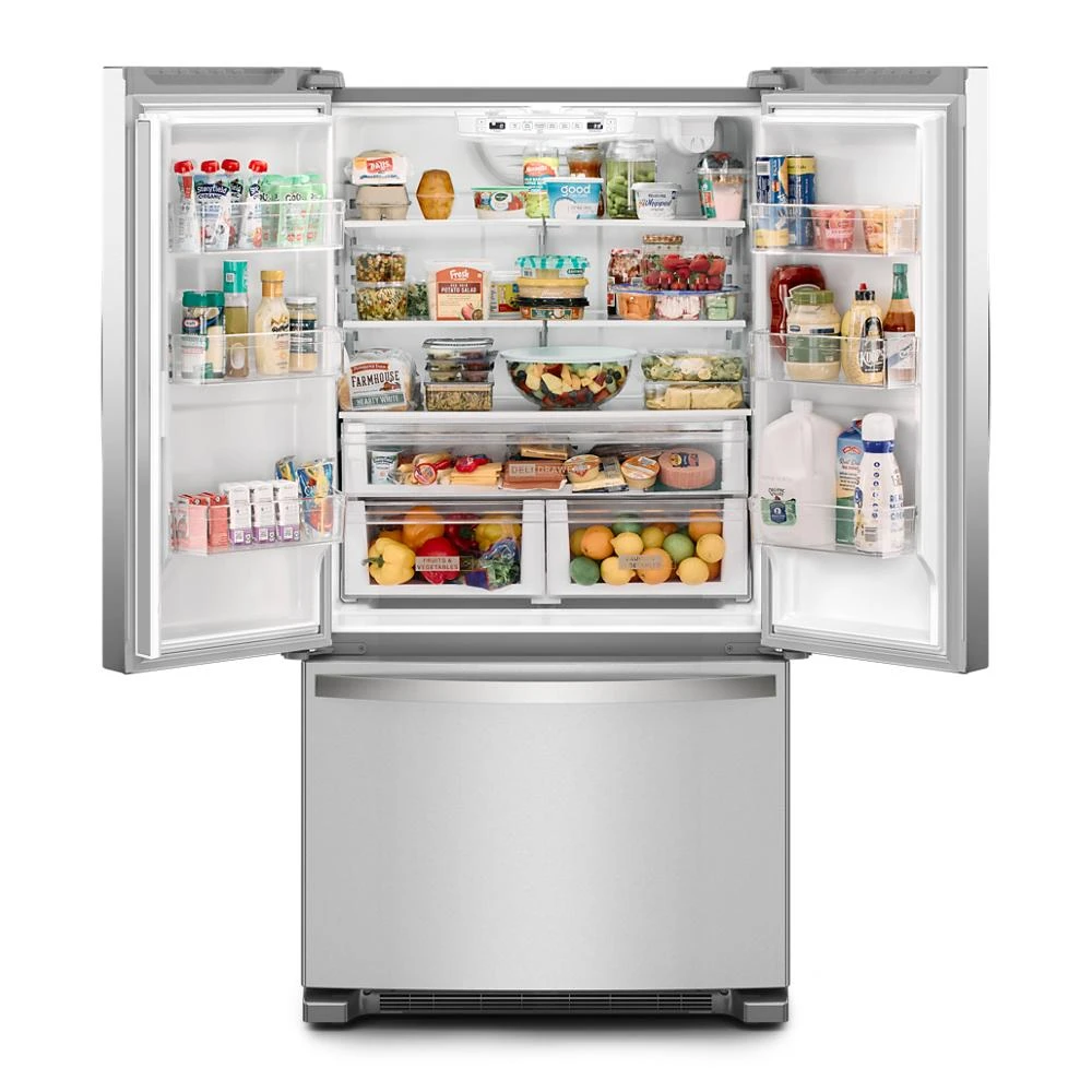 36-Inch Wide Full-Depth French Door Bottom Mount Refrigerator - 25 cu. ft. WRFF3036RZ