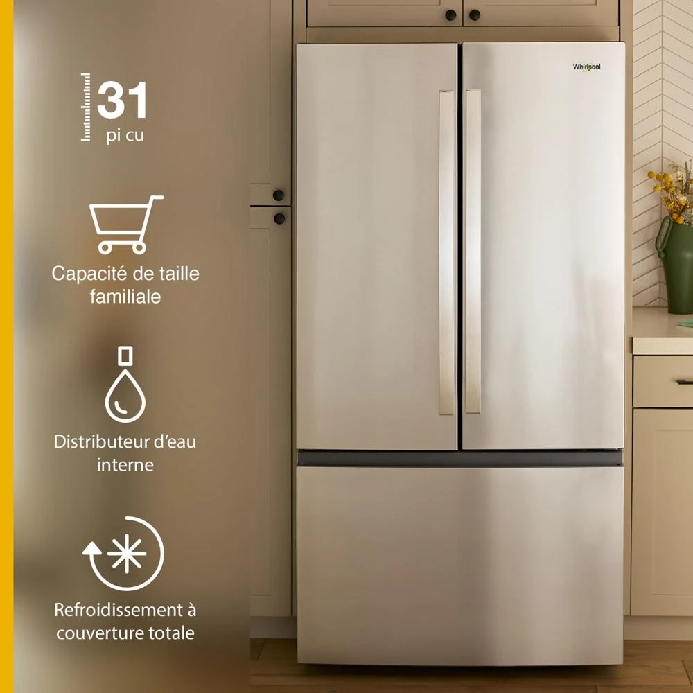 36-Inch French Door Refrigerator with Ice Maker - 31 cu. ft. WRFF3136SZ
