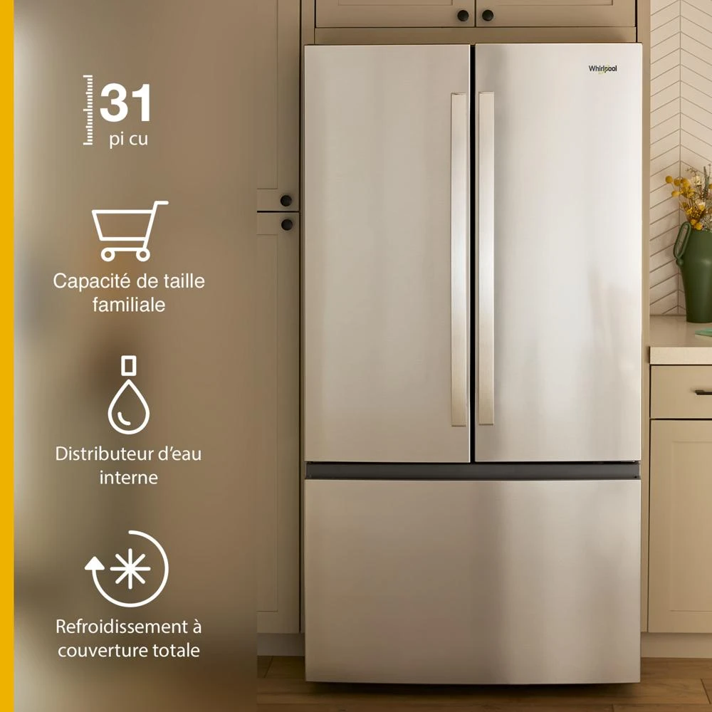 36-Inch French Door Refrigerator with Ice Maker - 31 cu. ft. WRFF3136SZ