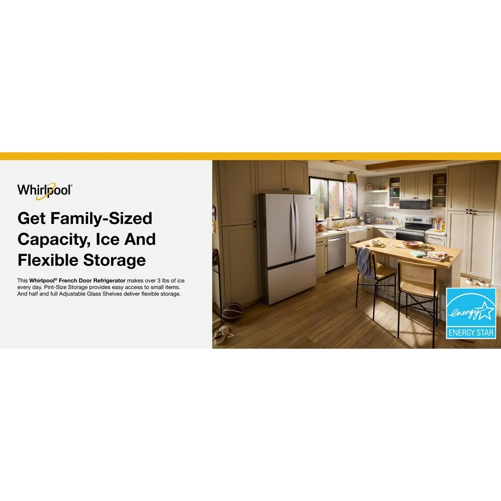 36-Inch French Door Refrigerator with Ice Maker - 31 cu. ft. WRFF3136SZ