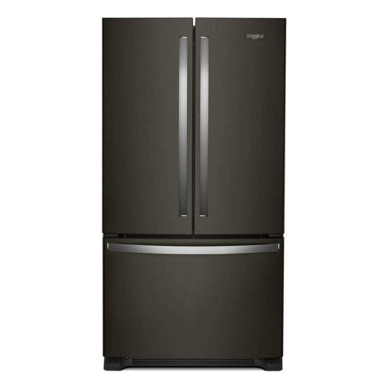 Whirlpool 36-Inch Wide Full-Depth French Door Bottom Mount Refrigerator - 25 cu. ft. Print Resist Black Stainless WRFF3236RV Picture 1
