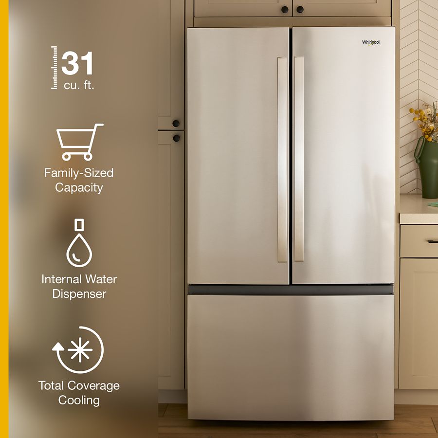 36-Inch French Door Refrigerator with Interior Water Dispenser - 31 cu. ft. WRFF3336SZ