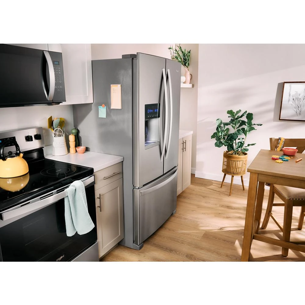 36-Inch Wide French Door Bottom Mount Refrigerator - 25 cu. ft. WRFF3436RB