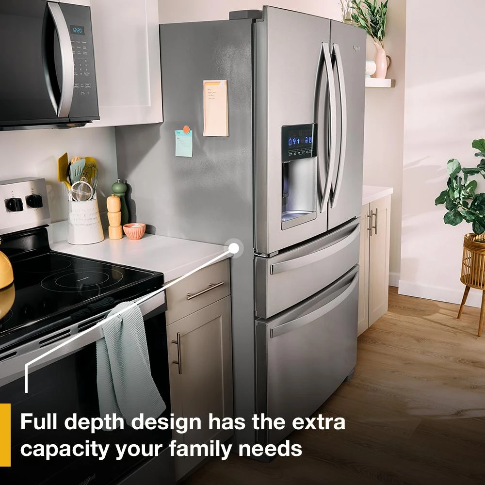 36-Inch Wide French Door Bottom Mount Refrigerator - 25 cu. ft. WRFF3436RB