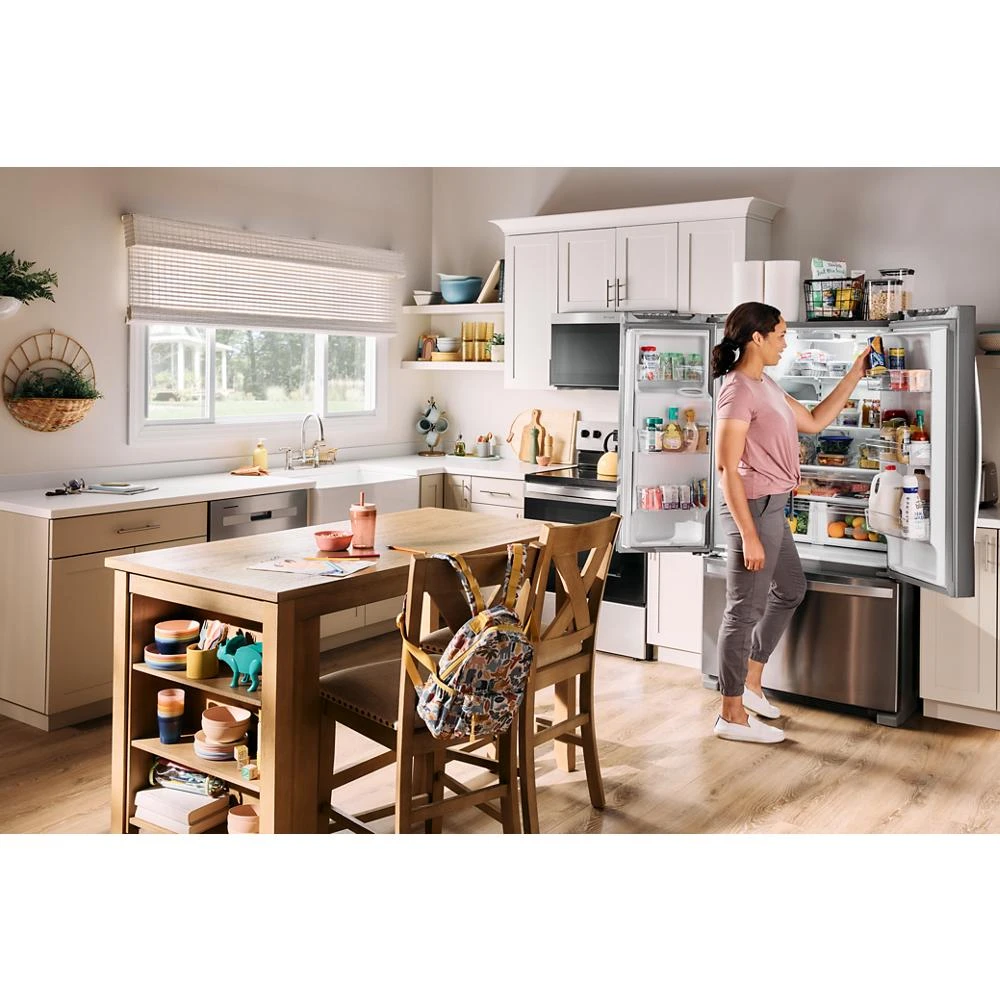 36-Inch Wide French Door Bottom Mount Refrigerator - 25 cu. ft. WRFF3436RV