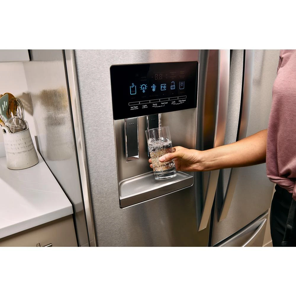 36-Inch Wide French Door Bottom Mount Refrigerator - 25 cu. ft. WRFF3436RZ