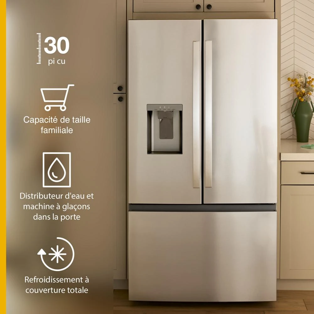 36-Inch French Door Refrigerator with In-Door Water and Ice Maker - 30 cu. ft. WRFF3536SV