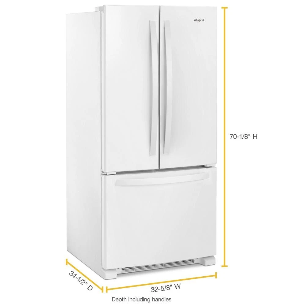 33-inch Wide French Door Refrigerator - 22 cu. ft. WRFF5333PW