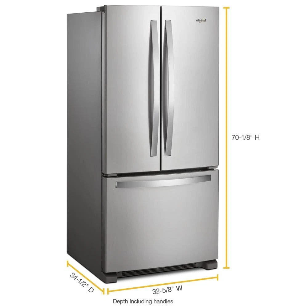 33-inch Wide French Door Refrigerator - 22 cu. ft. WRFF5333PZ