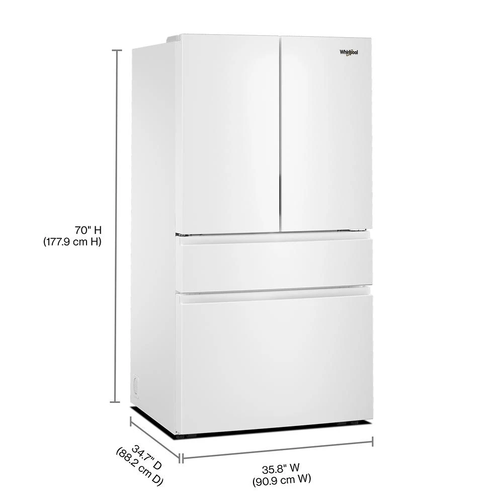 30 Cu. Ft. Family-Sized Capacity French Door Refrigerator with Flexible Temperature Drawer WRMF3336SW