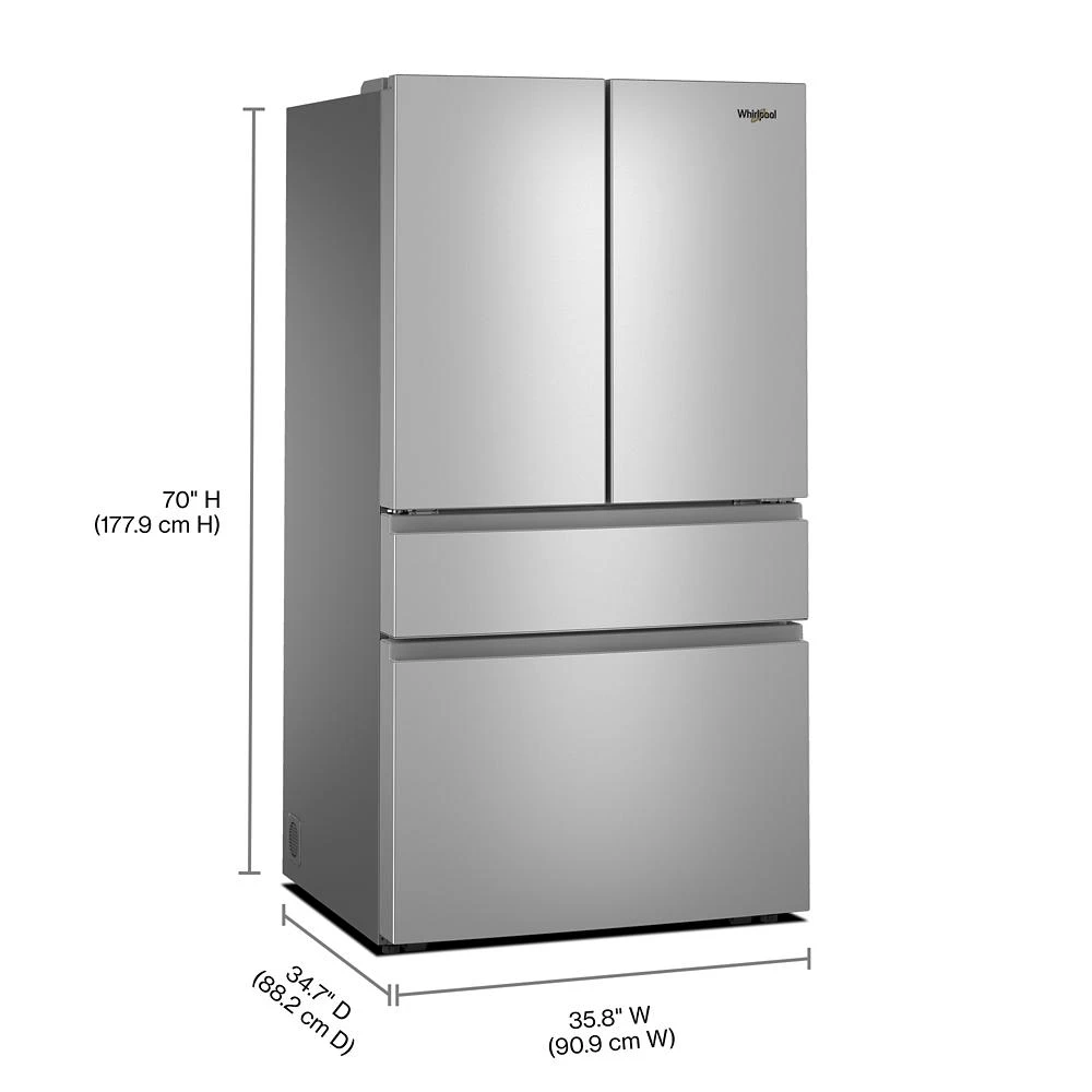 30 Cu. Ft. Family-Sized Capacity French Door Refrigerator with Flexible Temperature Drawer WRMF3336SZ