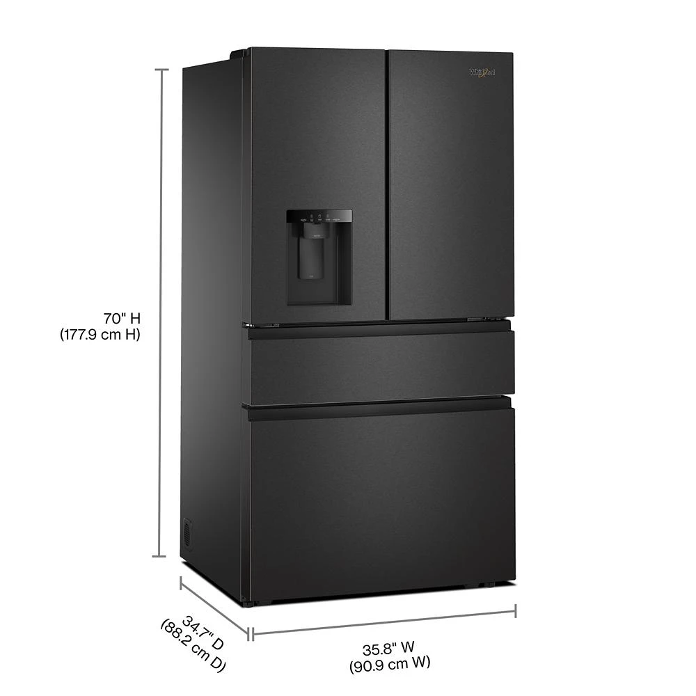29 Cu. Ft. Family-Sized Capacity French Door Refrigerator with Flexible Temperature Drawer WRMF3536SV