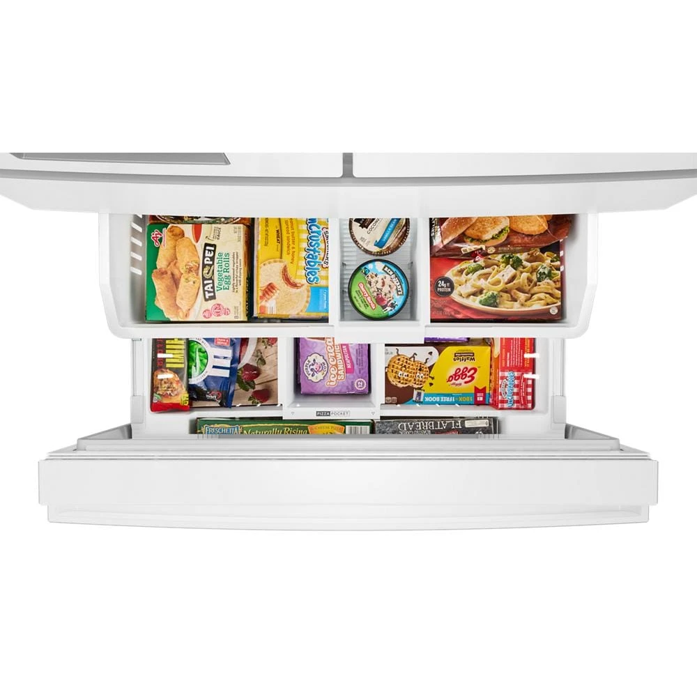 29 Cu. Ft. Family-Sized Capacity French Door Refrigerator with Flexible Temperature Drawer WRMF3536SW
