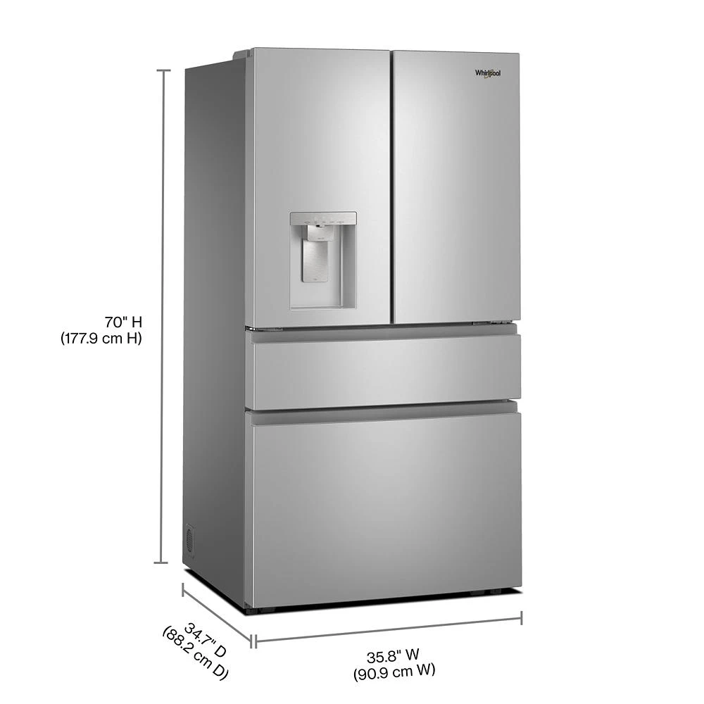 29 Cu. Ft. Family-Sized Capacity French Door Refrigerator with Flexible Temperature Drawer WRMF3536SZ
