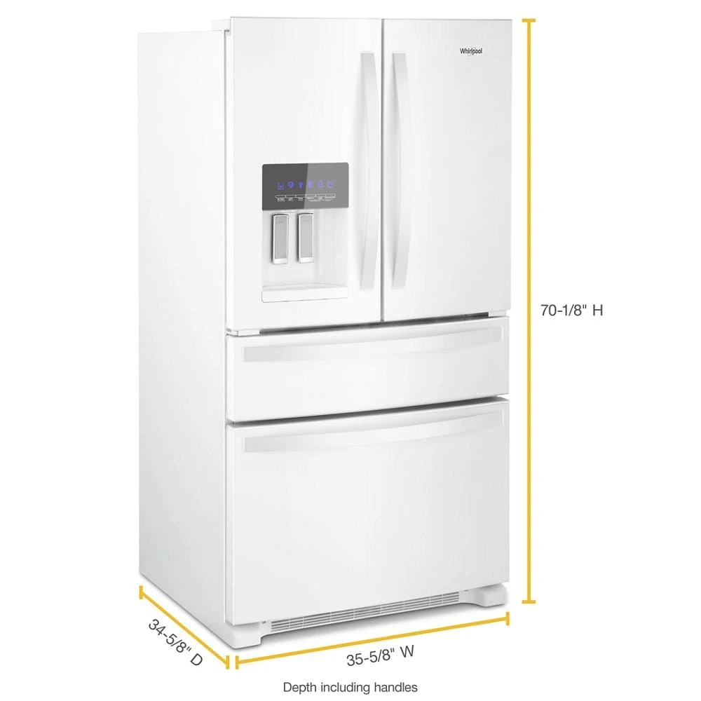 36-Inch Wide French Door Bottom Mount Refrigerator - 25 cu. ft. WRMF3636RV