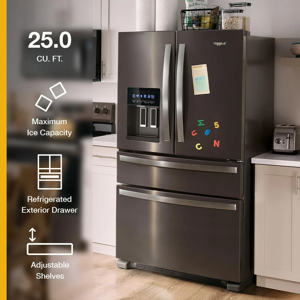 36-Inch Wide French Door Bottom Mount Refrigerator - 25 cu. ft. WRMF3636RW