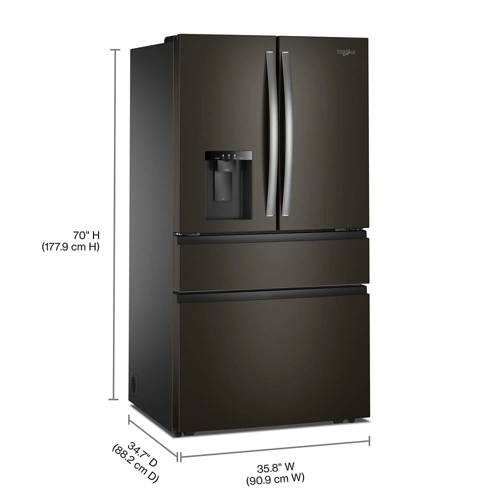 29 Cu. Ft. Family-Sized Capacity French Door Refrigerator with Flexible Temperature Drawer WRMF3636SV