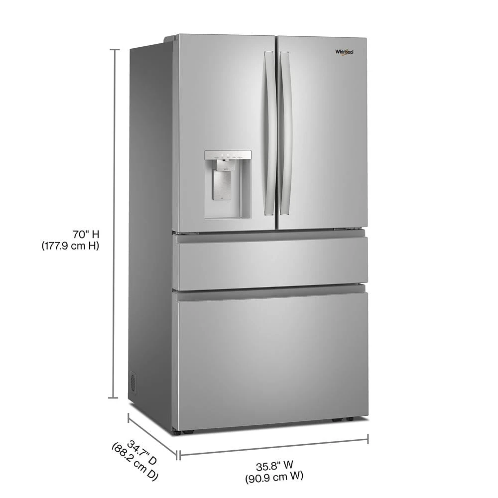 29 Cu. Ft. Family-Sized Capacity French Door Refrigerator with Flexible Temperature Drawer WRMF3636SZ
