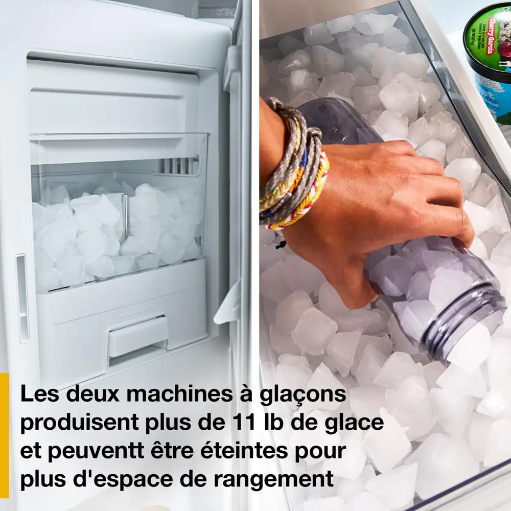 29 Cu. Ft. Family-Sized Capacity French Door Refrigerator with Flexible Temperature Drawer WRMF3736SW