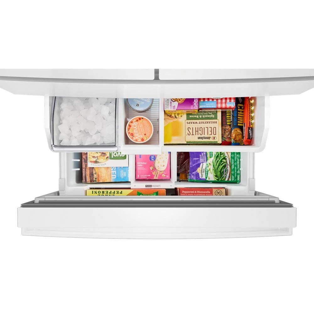 29 Cu. Ft. Family-Sized Capacity French Door Refrigerator with Flexible Temperature Drawer WRMF3736SW