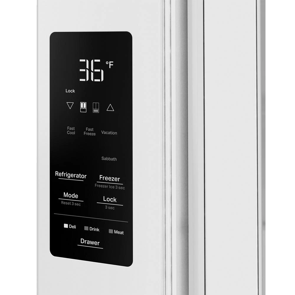 29 Cu. Ft. Family-Sized Capacity French Door Refrigerator with Flexible Temperature Drawer WRMF3736SW